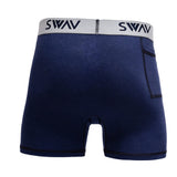 luxury mens underwear with pocket navy tech boxer brief keeps cool swav soft waistband back