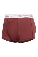 luxury mens underwear with pocket swav oxblood red modal briefs white soft waistband left hip