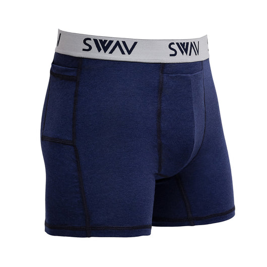 luxury mens underwear with pocket navy tech boxer brief keeps cool swav soft waistband