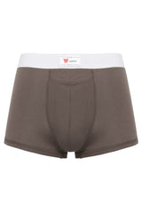 luxury mens underwear with pocket grey modal briefs white soft waistband front