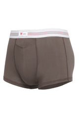 luxury mens underwear with pocket grey modal briefs white 3 red stripe soft waistband left hip
