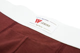 luxury mens underwear with pocket oxblood red modal boxer briefs 3 stripe soft waistband